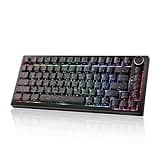 Itigoitie 75% Wireless Gaming Mechanical Keyboard, Tri-Mode BT5.3 2.4G USB-C, Hot Swappable Linear Switch, Gasket, RGB & CNC Knob, 1000Hz Polling, Full Anti-Ghosting for Mac/Windows/Android/iOS