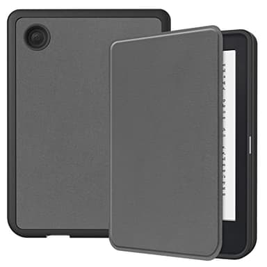 OWSIHNZBF Slim Case For Kobo Clara 2E 2022 Released 6", TPU Leather Protective Smart Folio Shell Cover with Magnetic Closure and Stand Function with Auto Wake/Sleep(Grey)