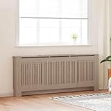 UBVNFGMK Engineered Wood Radiator Cover 2 Pcs, Sonoma Oak 80.71 x 8.07 x 32.09 in, Water Resistant Modern Design with Heat Dispersion Slats and Flat Top Shelf