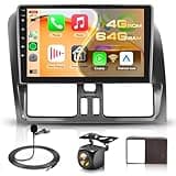 4G+64G Android Stereo for Volvo XC60 2008-2013 Radio Upgrade 9 Inch IPS Touch Screen Head Unit, Driauto Car Stereo with Wireless Carplay Android Auto GPS Navi WiFi DSP Bluetooth FM RDS Backup Camera