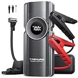 TREKURE Portable Car Jump Starter with Air Compressor, 150PSI 5000A Car Battery Jump Starter Battery Pack (9L Gas/8L Diesel), Safe Jumper Starter Portable Jump Box with Display, Emergency Light