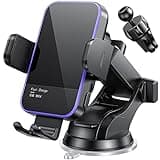Wireless Car Charger,【7 Colored RGB Backlit】 Mosurr 15W Auto Clamping Phone Holders for Your car fit for iPhone 16 15 14 Mini Pro Max, Samsung Galaxy S25 Ultra S24 S23+, etc, Fathers Day for Gifts