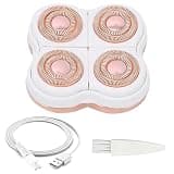 Flawless Legs Shaver Replacement Heads for Flawless with 1 Charging Cable
