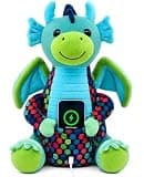 Charger Chums Plush Wireless Phone Charger for Kids & Teens – Cute Stuffed Animal Charging Pocket with USB-C Powered Wireless Charging Pad – Compatible with Most Smartphones – Dragon