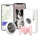 GPS Tracker for Dogs, Mini GPS Pet Tracker with Silicone Cover, IPX8 Waterproof GPS Tracker for Kids,No Monthly Fee,Work with Apple Find My(iOS Only),Dog Tracker Finder Tracker Pets-Pink-5