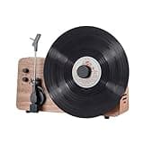 Elegant Vintage Bluetooth Record Player with Built-in Speakers, 3-Speed Turntable, Classic Wood Vinyl Player for Living Room, Bedroom, Home Décor and Gift Giving