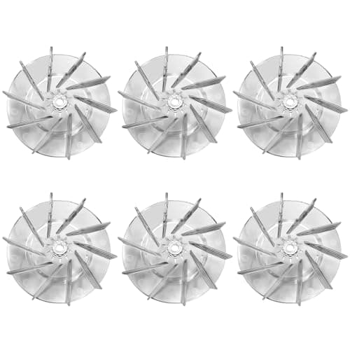HASMX Plastic Impeller Motor Fan Vacuum Cleaner Replacement Part for Eureka Sanitaire 12988 Vacuum Cleaner Plastic Motor Fan # 12988 (6-Pack)