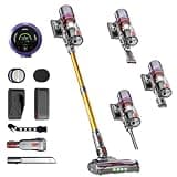 Cordless Vacuum Cleaner, 650W 55KPA 70Mins Stick Vacuum Cleaners for Home, Anti-Tangle Vacuum Cordless with Touch Screen and 1.8L Cup, Self-Standing Vacuum Cleaner for Home/Pet Hair/Carpets/Floors