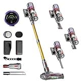 Cordless Vacuum Cleaner, 650W 55KPA 70Mins Stick Vacuum Cleaners for Home, Anti-Tangle Vacuum Cordless with Touch Screen and 1.8L Cup, Self-Standing Vacuum Cleaner for Home/Pet Hair/Carpets/Floors