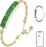 MUSINOTE 2-in-1 Crystal-Inlaid Smart Bracelet for Women, Jewelry Fitness Tracker with Heart Rate, Sleep & Cycle Tracking, IP68 Waterproof, Interchangeable Bands, Compatible with iOS & Android