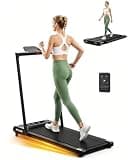 AKLUER Walking Pad Treadmill with Foldable Handles - 2.5HP Under Desk Treadmill, 330lbs Capacity, 45dB Silent Running Machine with Remote Control for Home & Office Workout