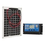 Estink Panel Kit, ABS Solar Charging Panel with 50A Controller, DC 12V 24V High Efficiency for RV Marine Rooftop Farm Battery Charging