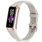 Zeacool Fitness Tracker with 24/7 Heart Rate, Blood Oxygen Blood Pressure Sleep Monitor, Activity Trackers 5 ATM Waterproof,Step Calorie Counter Pedometer Health Smart Watch for Women Men Beige