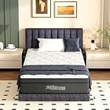 CHABATREE 12 Inch Twin Mattress, Hybrid Pocket Spring Mattress in a Box, Medium Firm, Fiberglass Free, Edge Support & Back Pain Relief for Daily Sleep,White