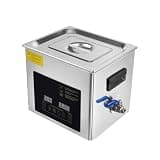 Pattosaey Ultrasonic Washing Machine, 28/40khz Dual Frequency Ultrasonic Cleaner, 304 Stainless Steel with Heater Timer for Jewelry Glasses Parts (10L Tank Capacity)