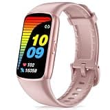 Zeacool Fitness Tracker with 24/7 Heart Rate, Blood Oxygen Sleep Monitor, 123 Sports Modes Calories Smart Watch,IP68 Waterproof Step Counter Activity Trackers Health Pedometer for Women Men (Pink)