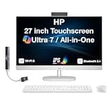 HP 27 Copilot + All-in-One 27" Touchscreen IPS FHD Display (Intel Ultra 7-255U, 16GB DDR5, 8TB PCIe SSD, Intel Graphics, WiFi 6, Webcam, Bluetooth 5.4, Win 11 Home) w/DKZ USB Port Expander