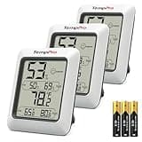 TempPro TP50 3 Pieces Digital Hygrometer Indoor Thermometer Room Thermometer and Humidity Gauge with Temperature Humidity Monitor (Previously ThermoPro)