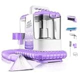 Portable Carpet & Upholstery Cleaner Machine for Pets, Spot, Stain, Couch Cleaner Machine with Powerful Suction and and Self Cleaning, Car/Auto Detailer, Lightweight Compact Design, Purple