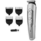 Barber Scissors Hair Clippers for Men, Professional Electric Clipper Rechargeable Trimmer Cutting Machine with 4 Length Limit Combs Haircut Beard