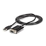 StarTech.com 6ft (1.8m) 1-Port USB to Serial RS232 Adapter, FTDI DB9 Serial DCE Adapter Cable, Null Modem, USB 2.0 - TAA