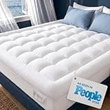 Niagara Sleep Solution Cloud-Like King Mattress Topper - 100% Cotton Top Mattress Pad for Back Pain Relief - Breathable & Naturally Cooling for Hot Sleepers, White