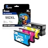 952XL Ink Cartridges Combo Pack Latest Upgrade Replacement for HP 952XL Ink Cartridges Combo Pack 952 XL for Officejet Pro 8710 8702 7720 7740 8700 8715 8210 OfficeJet 8702 Printers (4 Pack, B/C/M/Y)