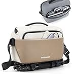 BAGSMART Camera Sling Bag, Small Camera Bags for Photographers with Tripod Holder, Waterproof DSLR/SLR/Mirrorless Camera Bags Crossbody with Rain Cover, Compatible with Canon Sony Nikon, Beige