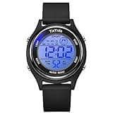 TixYolo Kids Digital Watch for Girls Boys,50M Waterproof Outdoor Easy Read Sport Wristwatch with Stopwatch & Alarm,Soft Strap Learning Time Watch for Children Age 5‑12,Ideal Gift for Christmas School