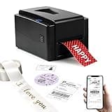 Satin Ribbon Printing Machine with Cordless Connection & APP, 300 Dpi Digital Ribbon Printer Thermal Label Printer Foil Stamping Printing Machine, 20-108mm Adjustable Width, Supports 50+ Languages