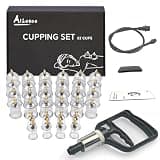 AIKOTOO Cupping Therapy Set 32 Massage Therapy Cups Cupping Kit for Body Cellulite Massage Back Pain Relief, Chinese Acupoint Physical Hijama