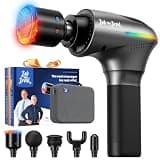 BOB AND BRAD A2 Pro Massage Gun with Heat & Cold Therapy, FSA-HSA Eligible, 10mm Deep Tissue Muscle Massager Gun for Back Pain Relief, 4000mAh Heated Percussion Massager with Force Sensor & Case