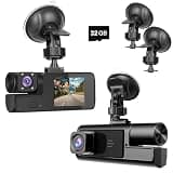 1080P Dual Dash Camera for Car Front and Inside Dashcam Car Security Video Recorder,170°Wide Angle Vehicle Cam,WDR,G-Sensor,2’’ IPS Screen,Loop Recording,Night Vision (Dual Dash Cam with 32G Card)