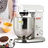 GSHSHOU Commercial Electric Food Mixer, Heavy Duty Stand Mixer Stainless Steel Bowl with 3 Speeds Adjustable, Perfect for Restaurant Food Shop Bakery Pizza 10L