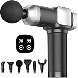 CAMEFER Massage Gun Deep Tissue, Handheld Percussion Muscle Massager for Back, Neck & Shoulder Pain Relief, Portable Electric Back Massager with 30 Speed Levels & 6 Massage Heads, Gift for Men Women