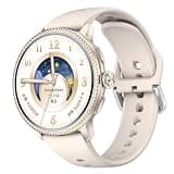H80 Smart Watch for Women with Diamond Bezel, 1.77 Inch AMOLED