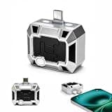Gale Force S Full Charge Separator, 140W Fast Charging Auto Disconnect Adapter,Overcharge Protection Type-C Charging Cut Off Device for iPhone, Android Phones, Tablets, Earbuds (Silver-Black)
