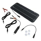 Belnotelt 12V 30W Solar Panel, Portable Monocrystalline Charger, High Efficiency for Car Boat RV Camping Travel Outdoor powers Supply Kit Black