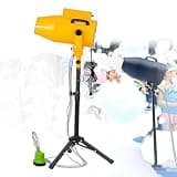 LQQYJSM 1200W Jet Bubble Machine with Adjustable Tripod & Water Pump, Party Foam Cannon for 6-10M Distance/80㎡ Area, for Large Events, Outdoor Water Parks High-Output Foam Cannon Yellow