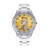 FekiLoot Watches for Men Big Face Stainless Steel Wristwatch Casual Watch