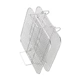 2-Layers Air Fryer Rack Stackable Grid Grilling Rack Stainless Steel For 4.2-5.8QT Air Fryer Kitchen Oven Steamer Cooker