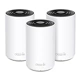 TP-Link Deco XE70 Pro AXE4900 Tri-Band WiFi 6E Mesh WiFi System - 2.5G WAN/LAN Ports, 4.9 Gbps Wi-Fi 7,200 Sq. Ft Coverage, Connect up to 200 Devices, 6 GHz Band, 3-Pack
