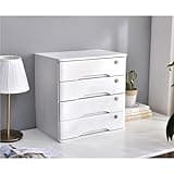 ntumLeap Rustic Solid Wood Desk File Cabinet with Lock,1/2/3/4 Drawer Stylish Storage Box for Office/Home/School Supplies,Chest,A-4 Layer