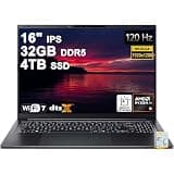 Acer Swift Go 16 AI Business Laptop | 16" WUXGA 120Hz Touchscreen (100% sRGB) | AMD 10-core Ryzen AI 9 465 (Up to 50 Tops) | 32GB DDR5 4TB SSD |Backlit WiFi7 Win11 w/DLCA Accessory