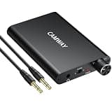 CAMWAY HiFi Headphone Amplifier Rechargeable with Battery, Enhanced Earphone Volume Amp for 16-300Ω Headphone 3.5mm Jack,Two-Stage Gain Switch, Aluminum Alloy,No Noise,Portable
