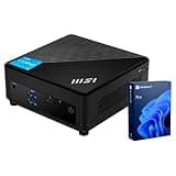 msi Cubi 5 Business Mini Desktop, Intel Core i3-1215U, 8GB RAM, 256GB SSD, Windows 11 Pro, Black
