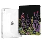 HKGREPIN Case for iPad A16 11th Generation (2025) 11 Inch, iPad 10th Generation 2022 Case, Stable Trifold Stand with Pencil Holder, Shockproof Clear Cover, Wildflowers