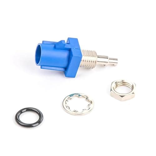 FAKRA-SMB-JY-1.78 Type Male Nut Automotive Connector, C Code Waterproof Blue Car Electrical Connector for Navigation and Communication Systems