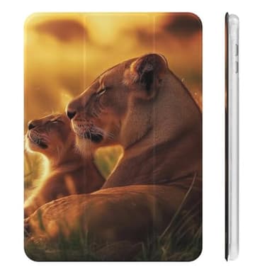 Qnfosnk Lion Snuggle Case for iPad mini 4/5 7.9inch for Mini 6 Case with Pencil Holder