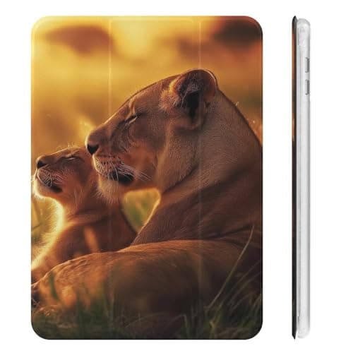 Qnfosnk Lion Snuggle Case for iPad mini 4/5 7.9inch for Mini 6 Case with Pencil Holder